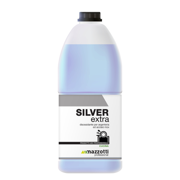 Silver Extra è un detergente liquido per la pulizia dell'argenteria