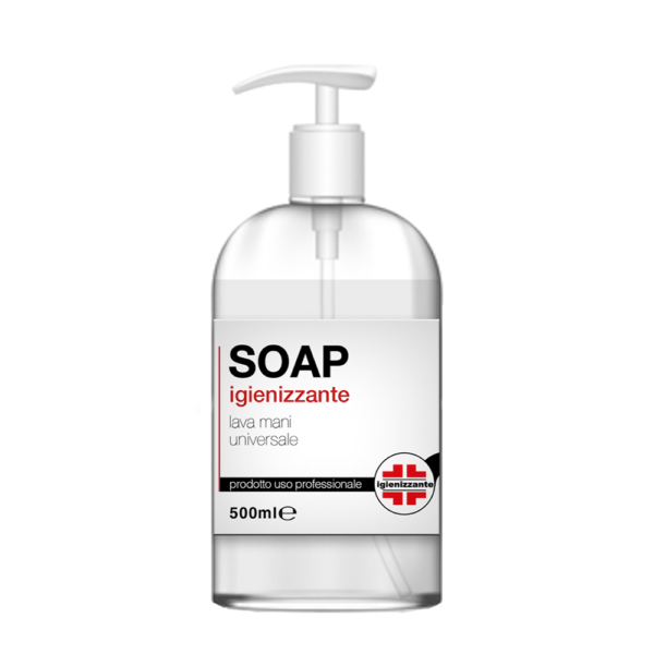 Soap Igienizzante è un detergente lavamani che unisce la praticità di un sapone liquido dall'ottimo potere sgrassante, all'efficacia di un igienizzante
